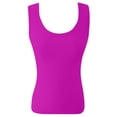 thumbnail image 4 of TrendOFT Workout Tank Tops for Women Undershirt Ribbed Sleeveless Scoop Neck Casual Layering Summer Basic Tanks Top Hot Pink XL, 4 of 5