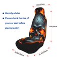 thumbnail image 4 of Sikiie Flame Metal Skull Car Seat Protector 2 Pack Car Seat Cushion Mat, Car Seat Covers for SUV, Truck, Van, 4 of 7