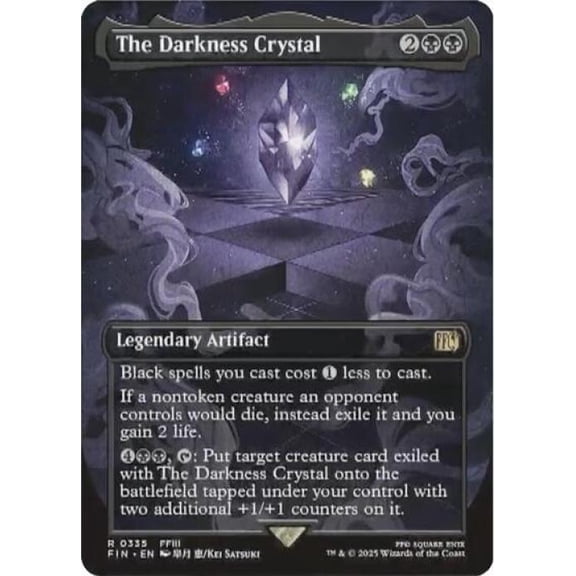 Magic the Gathering - Universes Beyond: FINAL FANTASY - The Darkness Crystal (Borderless) Near Mint Foil