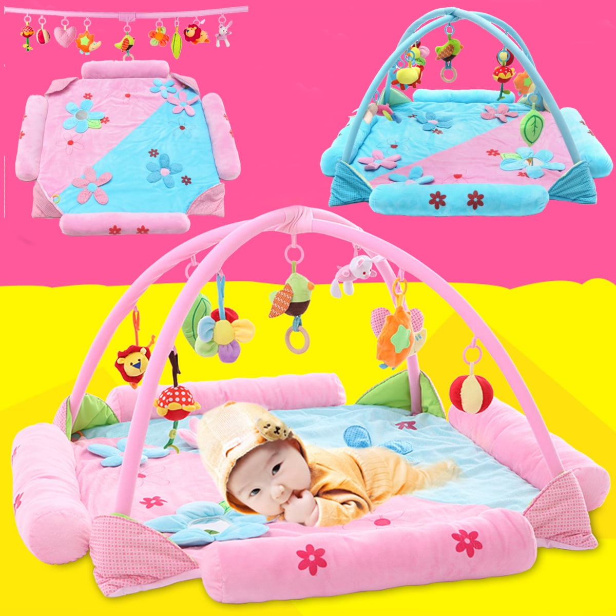 Newborn Kids Baby Musical Play Mat Activity Gym Playmat Soft Mat