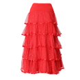 thumbnail image 1 of de Baile de Salón Flamenco Larga Lentejuelas Trajes Rojo, as Yuyangstore Vestido de falda de baile de salón, 1 of 8