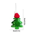 thumbnail image 3 of Fiudx Lazo Navideño de Lentejuelas, Diseño Festivo En Rojo, Verde y Dorado, Colgante Brillante, Decoración para Árbol o Coche, Elegante Amuleto Navideño, Tamaño 9 X 8 X 1 Cm, Material Cerámico., 3 of 6