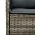 thumbnail image 3 of vidaXL 3 Piece Garden Dining Set with Cushions Grey Poly Rattan, 3 of 5