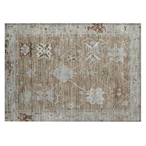 Dalyn Rugs Machine Washable Indoor/Outdoor Chantille ACN2025 Brown 1'8" x 2'6" Rug