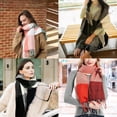 thumbnail image 3 of Bufanda Mujer,Bufanda Mujer de Suave,Pashminas Mujer con Borlas,Chales para Mujer de Tela Scocesa Largo y Elegante, Imitación Cachemira, Moderno y Versátil, Ideal Regalos para Mujer Invierno, 3 of 3