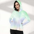 thumbnail image 5 of Wiyuqeen Women's UPF 50+ Sun Protection Hoodie Zip Up Long Sleeve Tie Dye Jacket with Thumb Holes Vacation Outfit Sun Protection Hoodie, 5 of 7