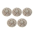 thumbnail image 2 of yuksok 5 Pieces Round Alloy Crystal Flatback Craft Buttons Jewelry Making Accessories, 2 of 9