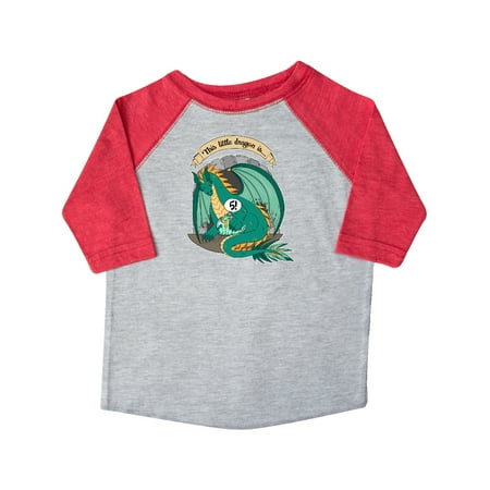

Inktastic Fifth Birthday This Little Dragon is 5 Gift Toddler Boy or Toddler Girl T-Shirt