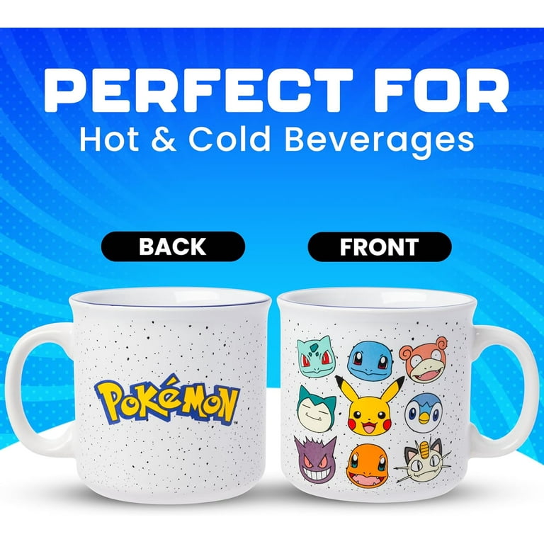 Silver Buffalo Pokemon Bulbasaur, Squirtle, Slowpoke, Snorlax, Pikachu,  Piplup, Haunter, Charmander, and Meowth Camper Mug, 20 Ounces - Walmart.com