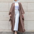 thumbnail image 5 of Modern Women's Fashion Turkish Style Long Sleeve Loose Fit Cardigan Robe Abaya for Casual Outings, 5 of 8