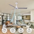 thumbnail image 3 of Matthews Fan Company AK-MWH-BW-56 Alessandra 56” Matte White Ceiling Fan with 3 Barn Wood Blades, Remote Control, Indoor/Outdoor Wet Rated, 3 of 6