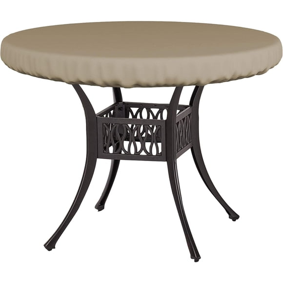 Covers & All Round Table Top Cover, 12 Oz Waterproof UV & Weather Resistant Patio Table Cover, Outdoor Table Cover for Patio Outdoor Furniture & Coffee Table (48" Dia x 4" H Inches, Beige)