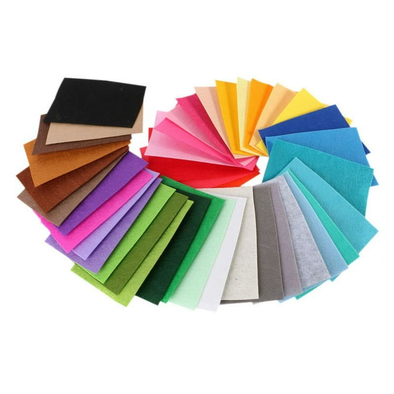 Patterned Felt Sheets Assorted Colors 6x6 inch 1mm Thick 40pcs Total DIY  Craft