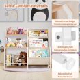thumbnail image 4 of Kids Bookshelf and Toy Storage Organizer, 3 Tier Bookshelf for Kids Rooms, Nursery Book Shelves, Montessori Toddler Book Shelf, Baby Toy Shelf Kid Books Rack, 4 of 17