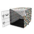 thumbnail image 3 of Cartoon Dog Crate Cover, Colorful Rain Boots Cloudy Weather Autumnal Illustraiton, Easy to Use Pet Kennel Cover Small Dogs Puppies Kittens, 7 Sizes, Marigold Sky Blue, by Ambesonne, 3 of 6
