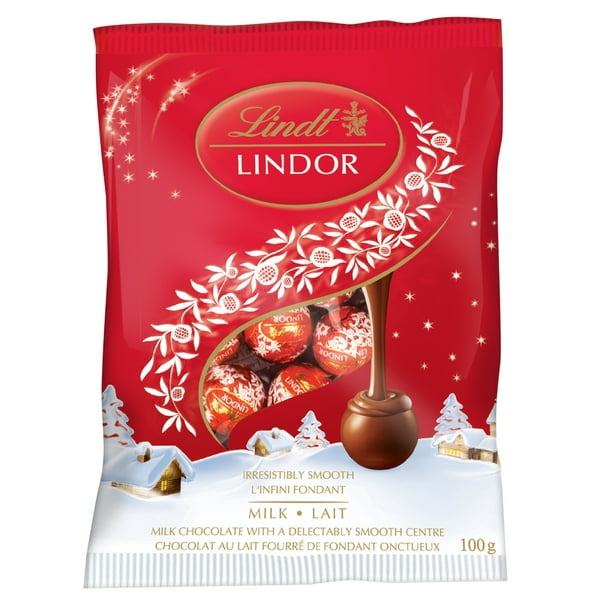 Mini-boules de chocolat au lait LINDOR de Lindt – Sachet (100 g) 100 g