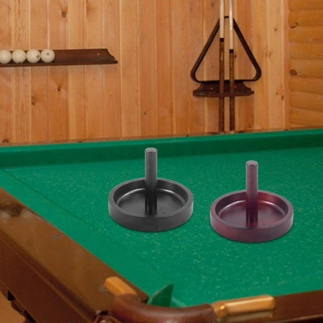 2 uds. Cono de billar de madera, cuenco de , soporte de tiza de cono para sala de juegos Rojo y negro shamjiam Cuenco de talco de cono de billar