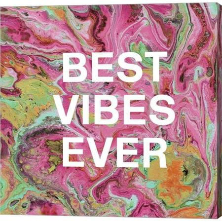 Metaverse C954044-0120000-AAAACMA Best Vibes Ever by Linda Woods Canvas Wall Art - 12 x 12 (Best Vines Ever Clean)