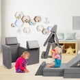 thumbnail image 2 of Xilingol Kids Play Couch, 8Pcs Convertible Sofa for Creativity & Imagination，Child Sectional Sofa, Foam Kids Modular Couch, 50”x28.5"x19", Grey, 2 of 7