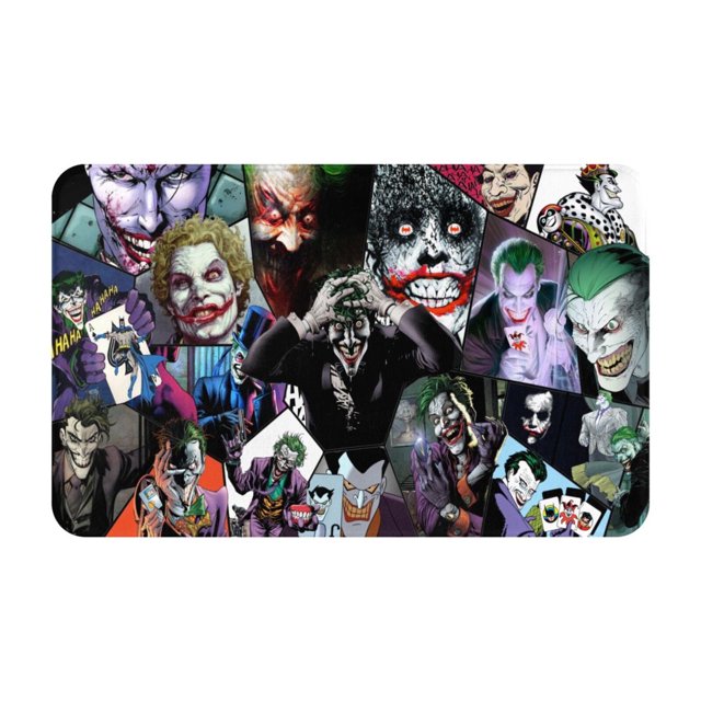Felpudo Jo-ker decorativo, alfombras antideslizantes lavables para interior y exterior, felpudo navideño para puerta de entrada, baño, cocina, patio, decoración navideña para el hogar, 20 x 31,5