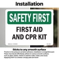 thumbnail image 3 of First Aid And CPR Kit OSHA SAFETY FIRST Vinyl Decal Label 10 Inch x 7 Inch - 5 Pack, 3 of 6