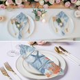 thumbnail image 3 of Navy Blue Coastal Cloth Napkins, Starfish Coral Summer Nautical Wooden Washable and Reusable Dinner Napkins Set of 6, Table Napkin for Kitchen Party Birthday Wedding Hotel Housewarming 20"x20", 3 of 9