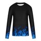 thumbnail image 4 of Blusas y camisas de manga larga con cuello redondo para hombre, blusas casuales de cuello redondo y manga larga, camisetas estampadas, blusas para hombre, 4 of 5