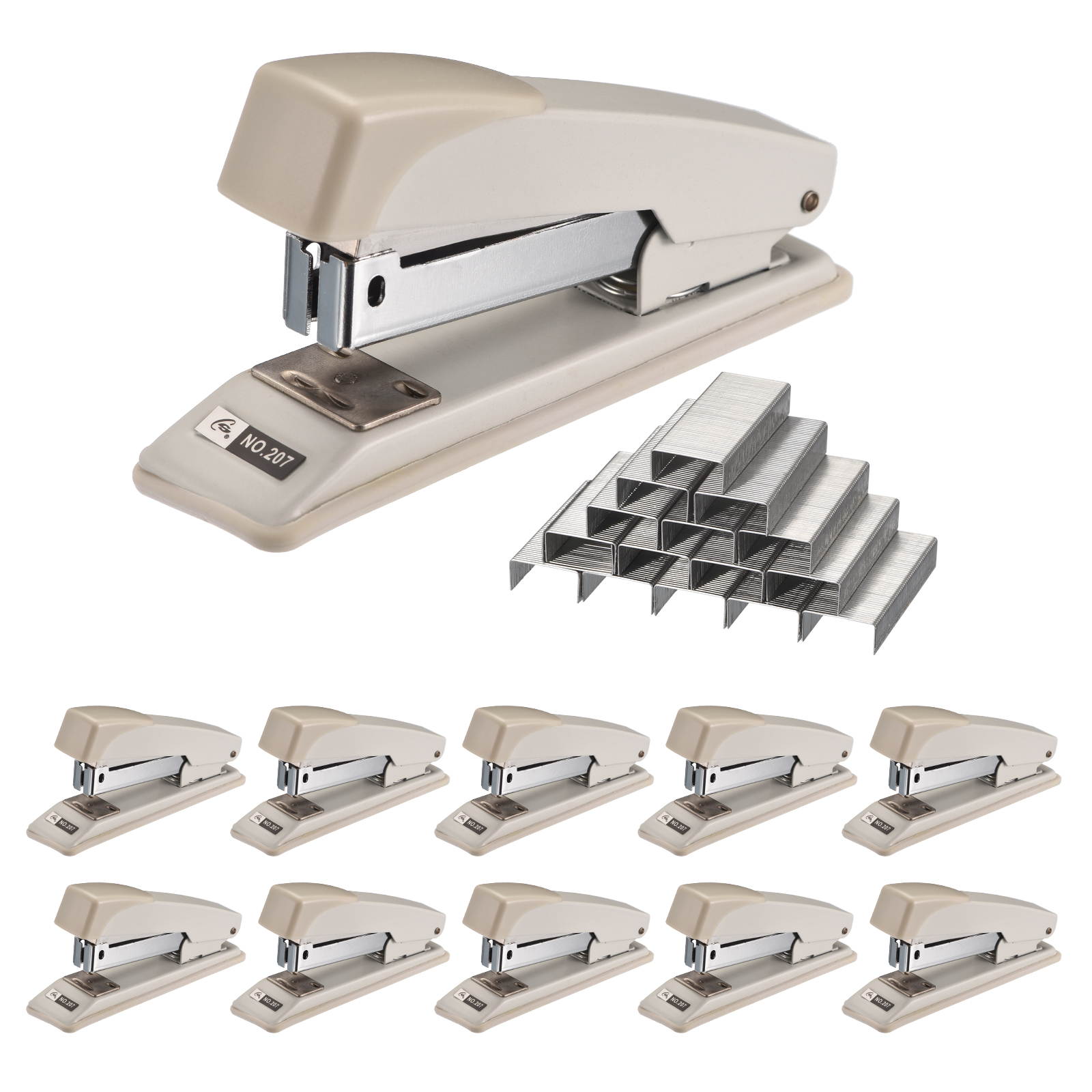 Uxcell 10 Pack Desktop Staplers with 6000 Staples, Desk Staplers Office