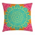 thumbnail image 1 of Mandala Throw Pillow Cushion Cover, Stylized Eastern Motif with Blossoming Flower Pattern on Warm Colored Backdrop, Decorative Square Accent Pillow Case, 24" X 24", Multicolor, by Ambesonne, 1 of 2