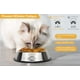 thumbnail image 5 of Zhuge Cuencos de acero inoxidable para gatos, platos de comida y agua para gatos, cuenco apilable antideslizante para mascotas para gatos,cachorros y perros pequeños (paquete de 3, pata de gato), 5 of 5