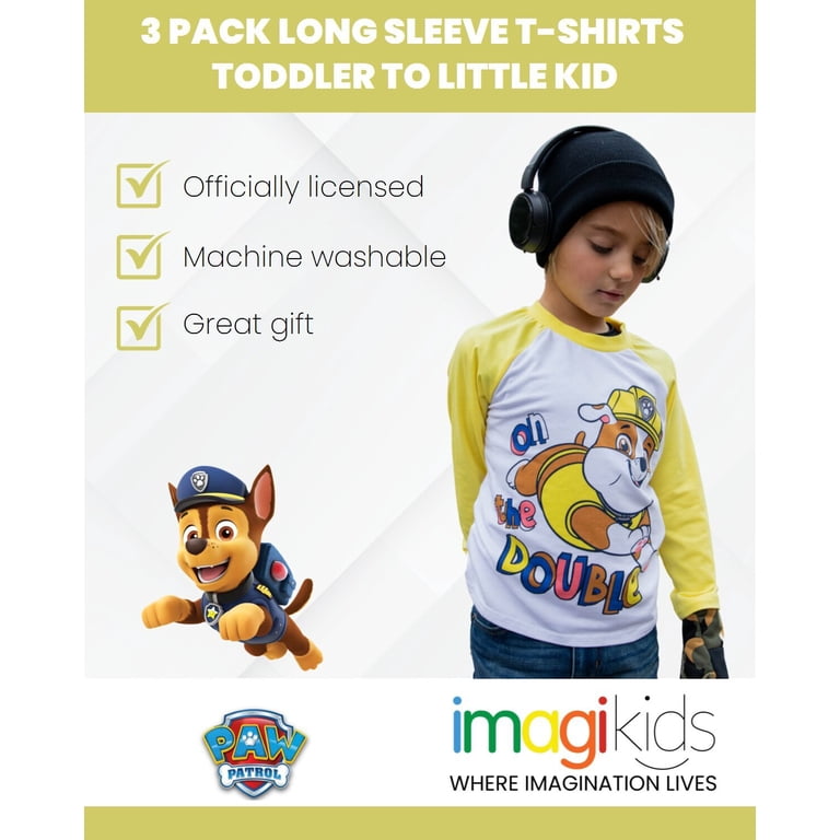 Paw Patrol Toddler Boys' Long Sleeve T-Shirts 3-Pack photo 6