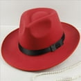 thumbnail image 3 of D-GROEE Men & Women Vintage Wide Brim Fedora Panama Hat Sun Visor Cap, 3 of 4