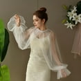 thumbnail image 3 of Warm Pullover Mesh Bridal Arm Cover With Beautiful Flared Sleeves Design, 3 of 11