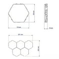 thumbnail image 5 of MEGICOT 10Pcs Smart Touch Sensitive Light Splicing Type Wall Sticker LED Light Free Drilling Install Hexagonal Modular Honeycomb Light, 5 of 7