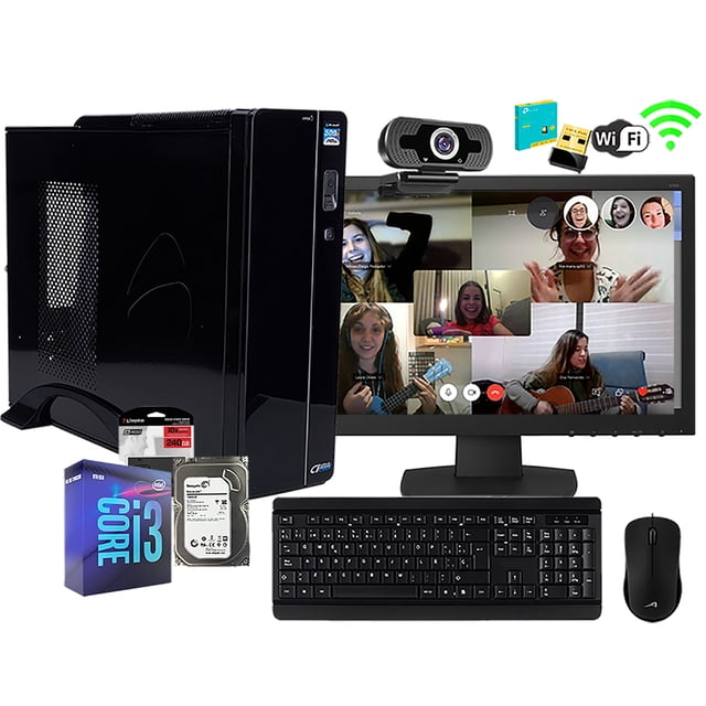 Pc computadora i3 camara web escolar 16gb ram 960gb ssd wifi Monitor 21.5" FULL HD Intel pc, armada, intel