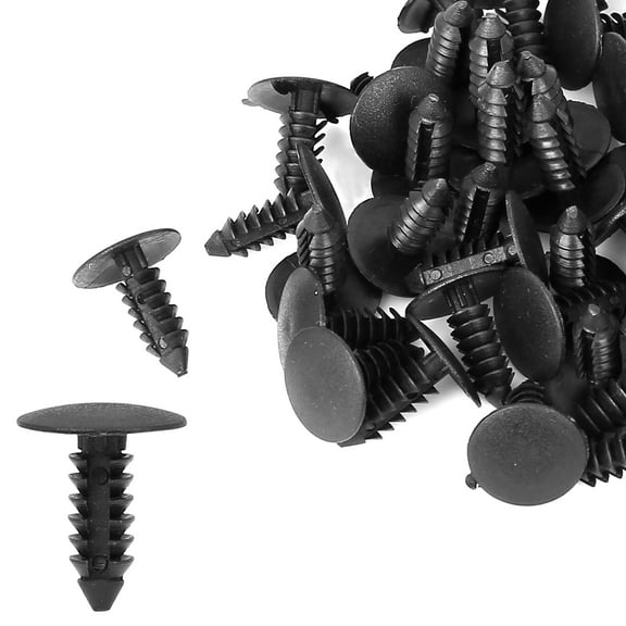 60pcs 5mm Plastic Rivets Fasteners Door Trim Panel Clips Black for Car