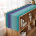 thumbnail image 6 of Teal Purple Ombre Burlap Cotton Table Runner 16x72 Inches Long, Modern Gradient Abstract Art Farmhouse Table Runners, Outdoor Dining Tablecloths Decor for Baby Shower/Party/Wedding, 6 of 8