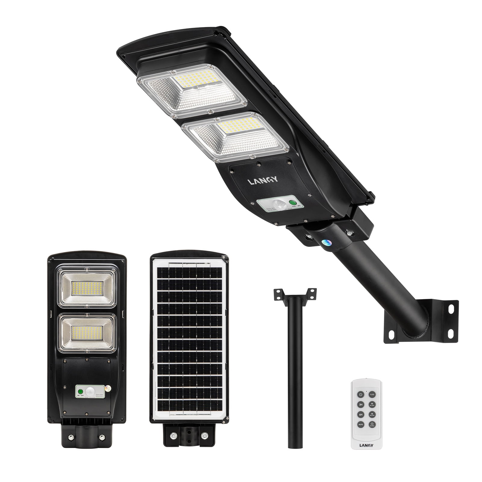 2 x Solar LED Street Light.1060 Lm's Multi Functional Outdoor PIR Motion Sensor 