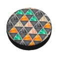 thumbnail image 3 of Waterproof Spare Wheel Cover, Triangle Abstraction Adjustable Wheel Cover For Jeep Trailer Rv Suv Car, 14 Inch, 3 of 8