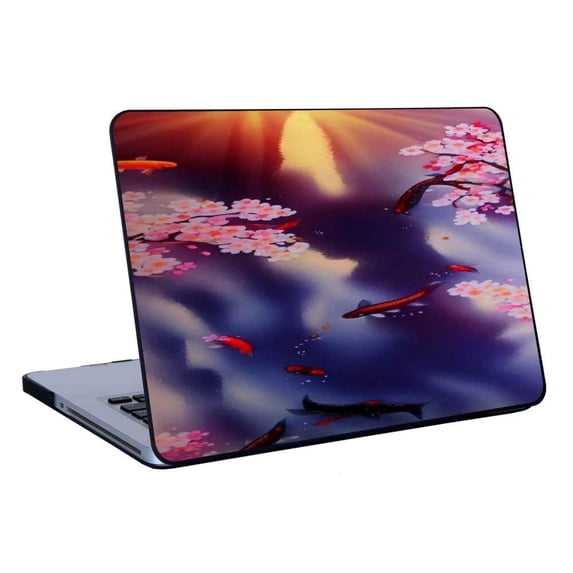 Compatible with MacBook Pro 13.3 Inch 2022 A2251 Phone Case, Japanese-Inspired-cherry-blossom-koi-fish-4 Case Silicone Protective for Teen Girl Boy Case for MacBook Pro 13.3 Inch 2022 A2251