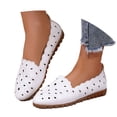 thumbnail image 3 of Xiaoxatg Women's Casual On Shoes Breathable Comfortable Flat Loafers for Daily Wear Ideal for Spring Summer Fall Walking Versatile Footwear for Any Occasion 8 White, 3 of 9