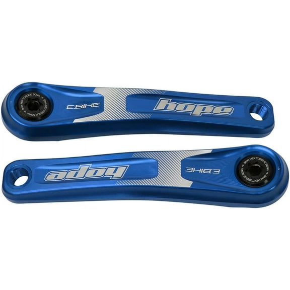 Hope eBike Crankset - 165mm, ISIS, Standard Offset, Blue