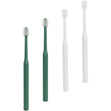4 Pcs Pet Toothbrush 360 Degree Dog Cat Toothbrush Pet Teeth Cleaning Dental Care Brush for Dogs Cats Green White Travel Toiletry Travel Toiletries