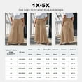 thumbnail image 4 of SHEWIN Women's Plus Size Wide Leg Pants High Waisted Lounge Pants Casual Long Trousers with Pockets 1X-5X, 4 of 9