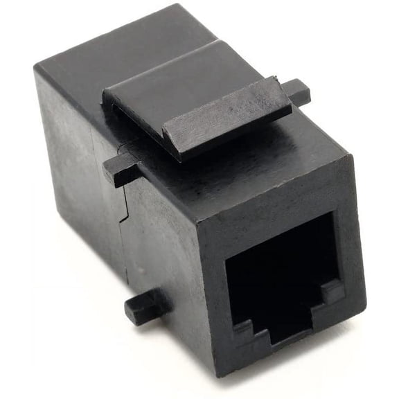 RiteAV Black RJ11 Phone Keystone Jack Female to Female