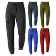 thumbnail image 3 of 2-Piece of Randomly Selected Women's Winter Warm Fur-Lined Ultra-Soft Comfortable Tapered Fit Cargo Joggers, 3 of 6