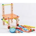 thumbnail image 2 of Silla de madera multifuncional para niños, con combinación de tuercas y aprendizaje variado Estilo1, 2 of 6