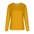 thumbnail image 5 of Autumn Sweatshirts for Women Casual Womens Sweatshirt Tops Long Sleeves Crew Neck Solid Color Cozy Comfy Shirts Streetwear Simple Everyday Essentials S-XXL, 5 of 5