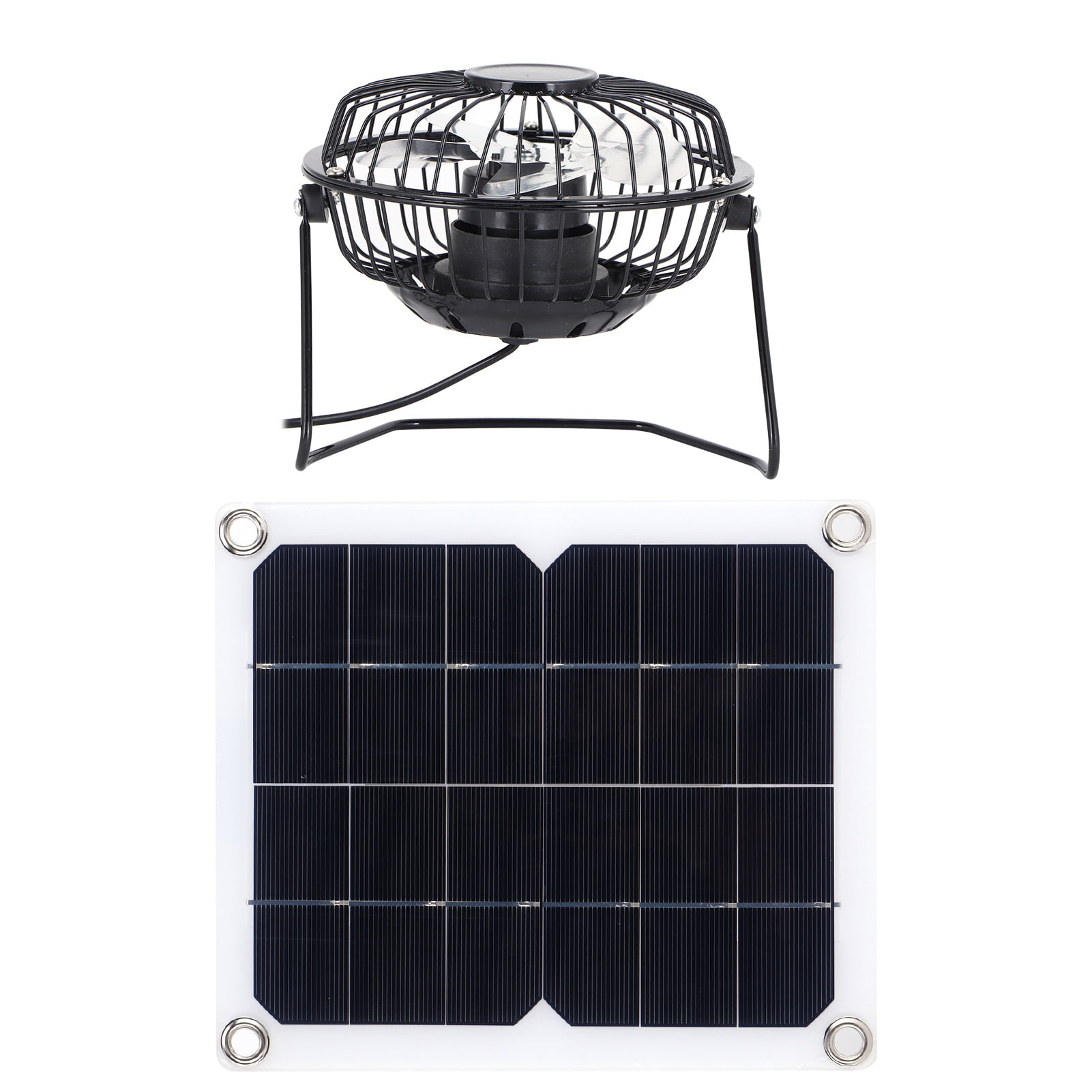 Suodoka 10W Solar Panel with Cooling Fan Portable Monocrystalline Silicon Solar Powered Ventilator for Pet Dog House Chicken Coop Greenhouse 8.66x7.48 inches / 22x19 cm