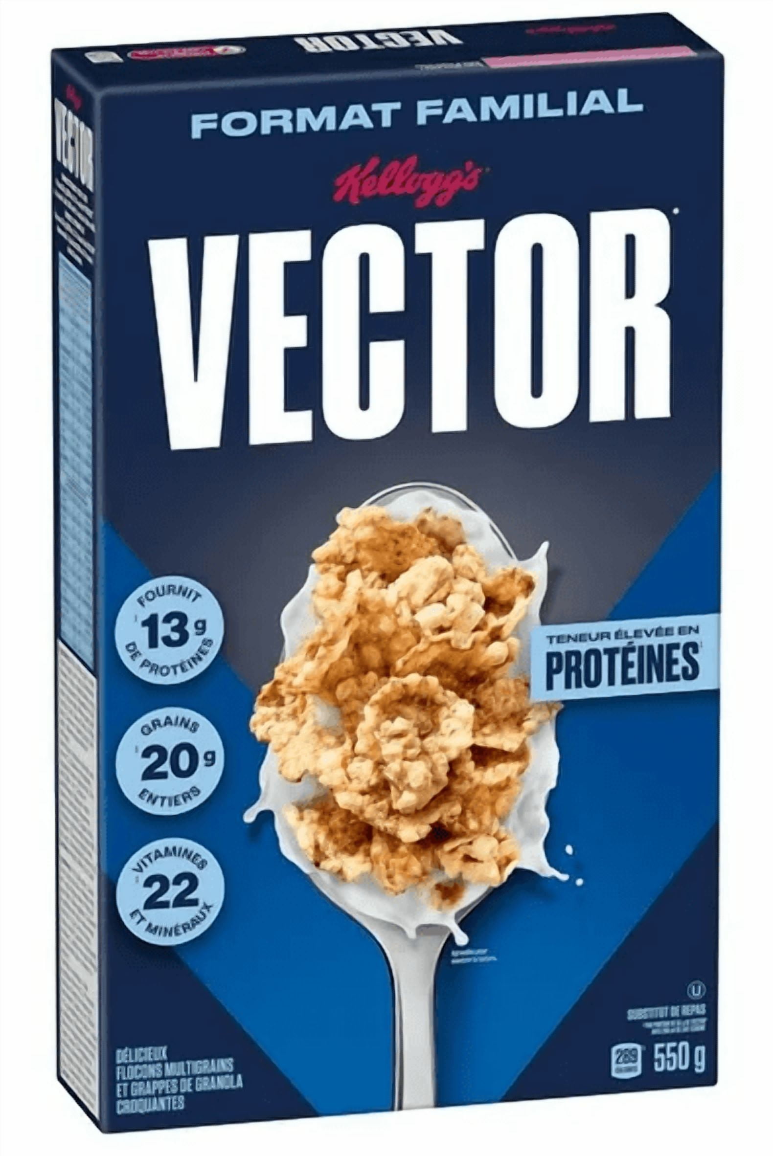 Kellogg's Vector Protein Breakfast Cereal, 550g (2 Pack)